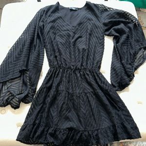 Women’s size small black long sleeve mini dress
